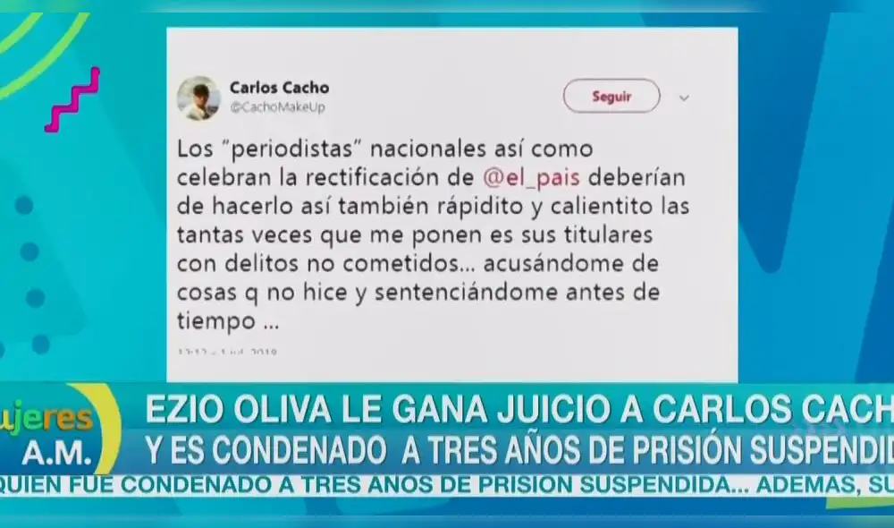 Carlos Cacho es condenado a tres años de prisión suspendida por exponer video íntimo de Ezio Oliva
