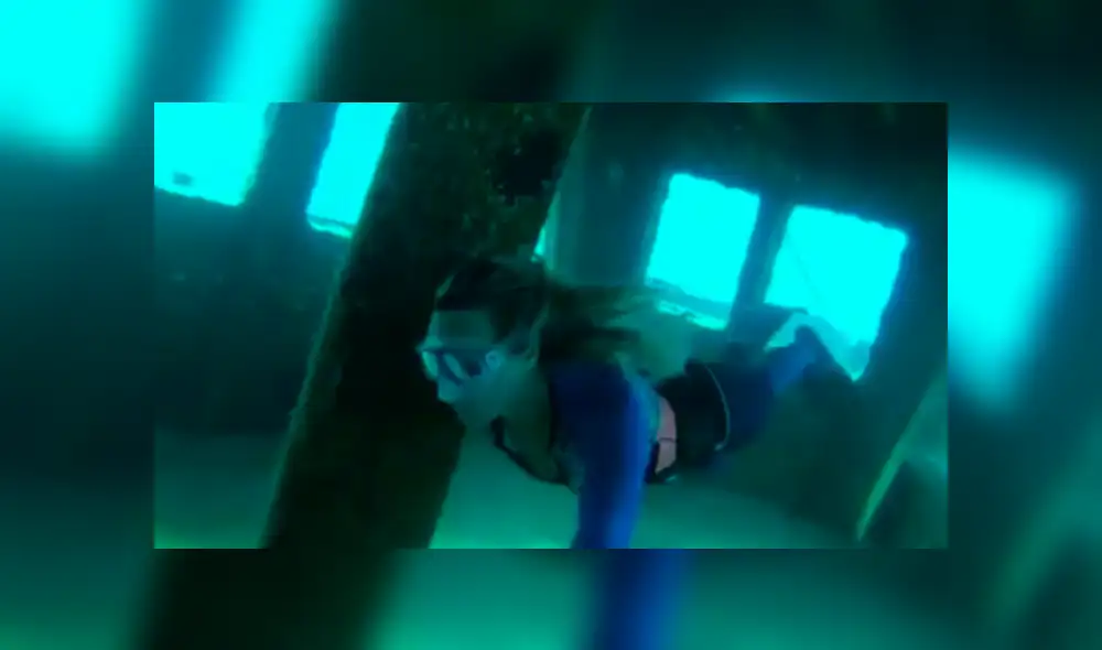 Facebook viral: buceadora se topa con misterioso vestigio abandonado en el fondo del océano [VIDEO]