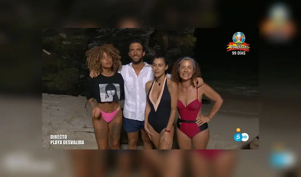 Bea Retamal fue enviada a la Playa Desvalida junto con Antonio Pavón, Yiya y Vicky Larraz. (Foto: Telecinco)