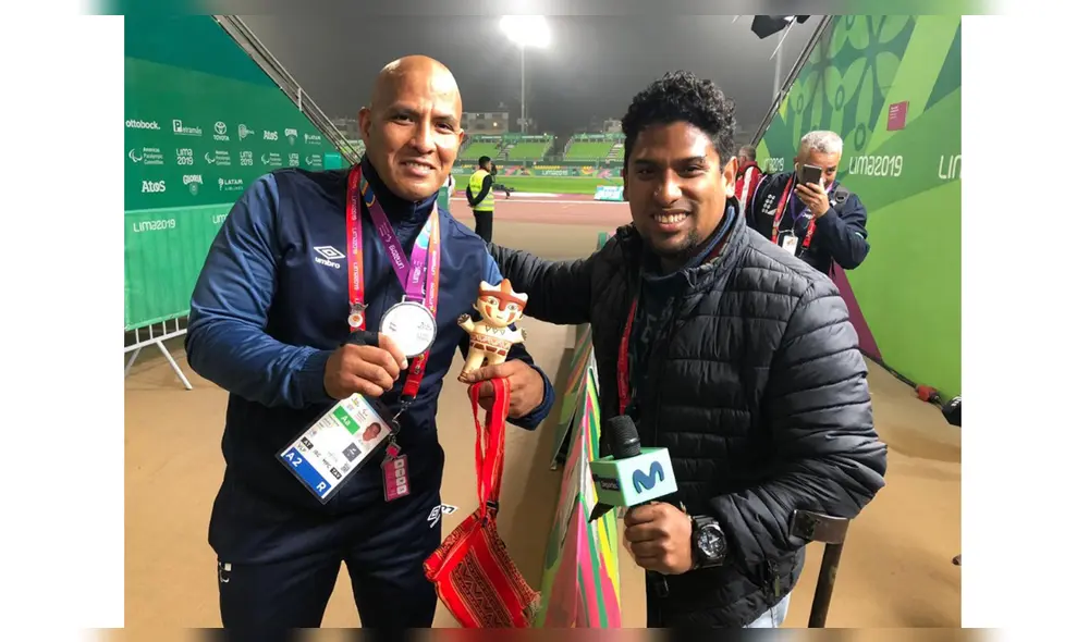 Juegos Parapanamericanos 2019: Pavel Canales, el reportero con discapacidad que cubre el evento en Movistar Deportes. Foto: Twitter @andreavelab