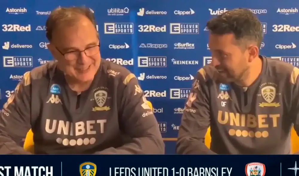 Marcelo Bielsa y su reacción a una insólita pregunta en plena conferencia tras triunfo de Leeds United. Foto: Leeds United