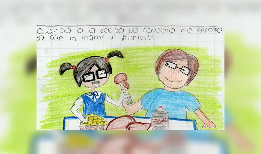 Vía Facebook: La romántica historia de amor entre una joven y un pollo a la brasa cautiva a los usuarios [FOTOS] 