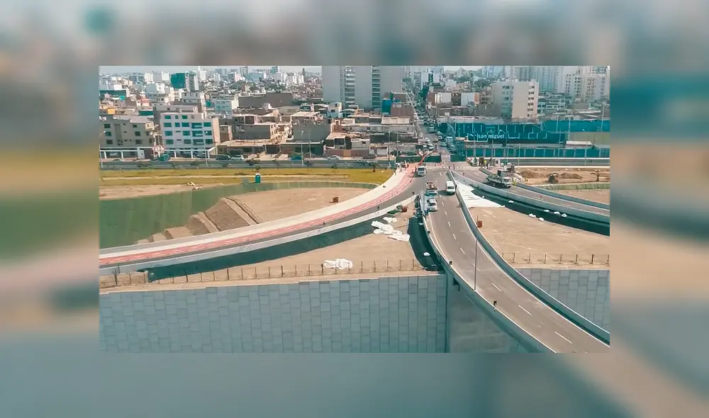Alcalde Jorge Muñoz entregó gran obra en la Costa Verde que conectará Chorrillos y Callao. Foto: Captura de video