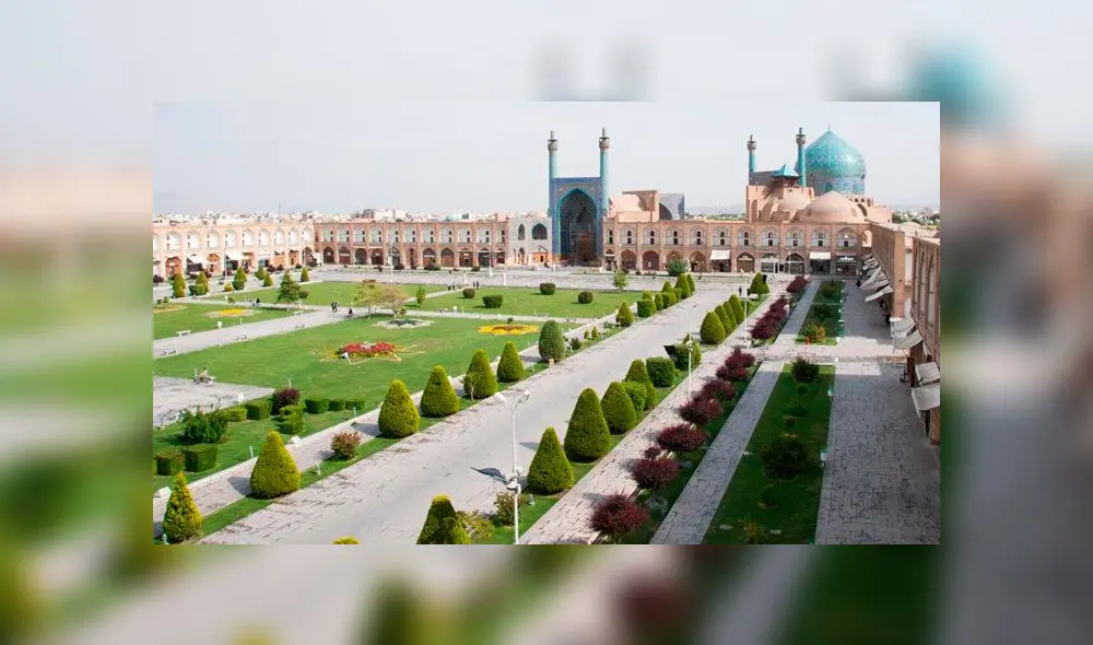 La plaza de Naqsh-e Jahan, en Isfahán de Irán, considerada Patrimonio de la Humanidad. Foto: Difusión