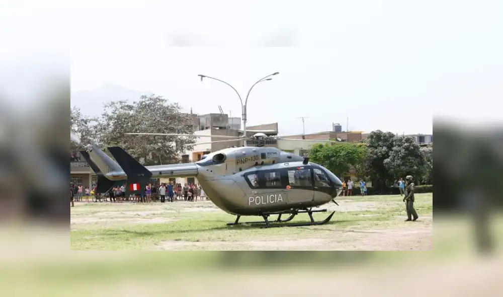 Suboficial herido fue evacuado por un helicóptero al Hospital de la Policía tras una operación en el que se les extrajo las balas del cuerpo. (Foto: Marco Cotrina)