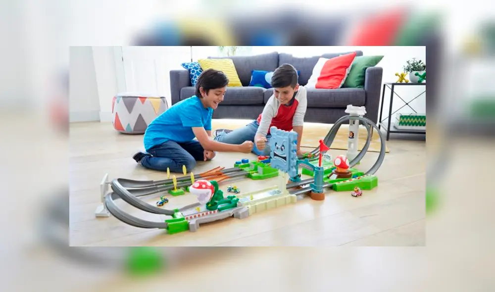 Circuito de Hot Wheels inspirado en Mario Kart