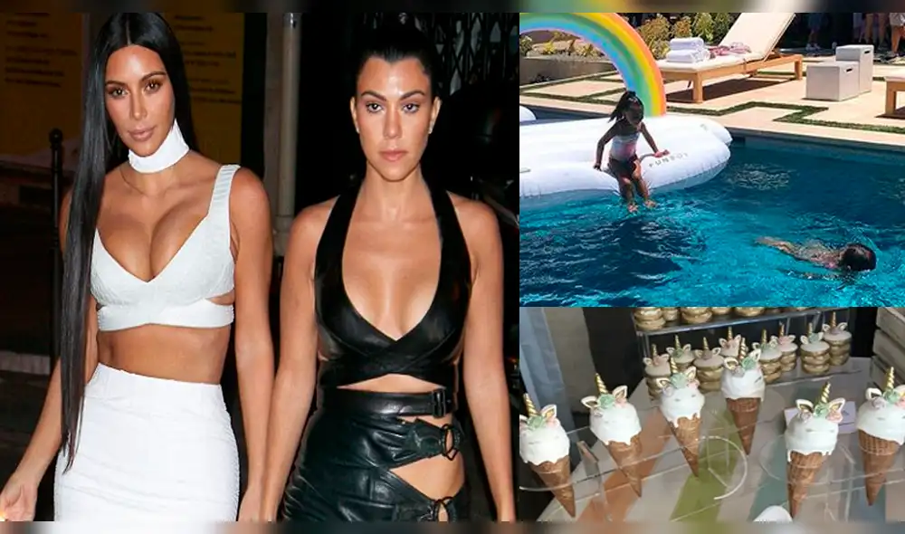 Kim y Kourtney Kardashian presumen lujosa fiesta para sus hijas [FOTOS y VIDEO]
