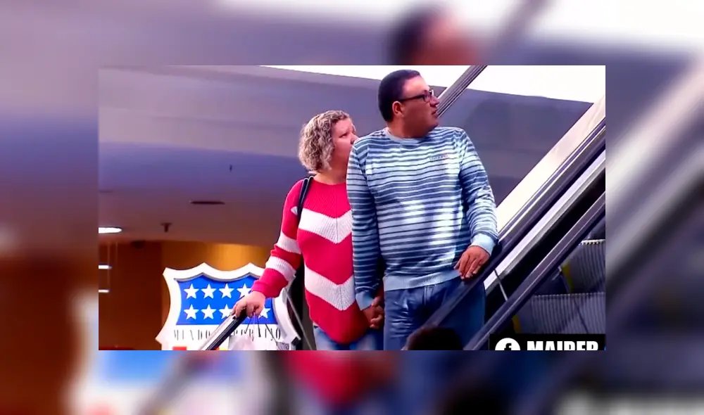 Youtube: Mujer desata su furia cuando su pareja coquetea con otra en escaleras [VIDEO] 