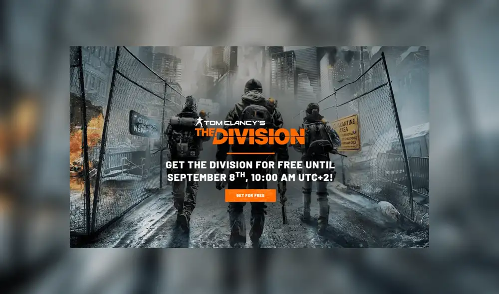 Tom Clancy's The Division estará como juego gratis hasta el 8 de setiembre. Foto: Ubisoft Store. Tom Clancy's The Division estará como juego gratis hasta el 8 de setiembre. Foto: Ubisoft Store.