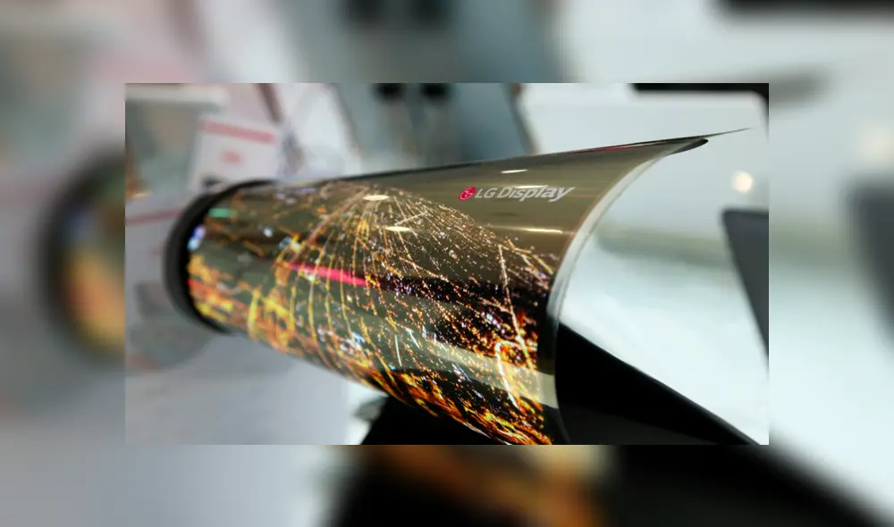 LG planea poner a la venta su primer smartphone de pantalla enrrollable. Foto: LG.