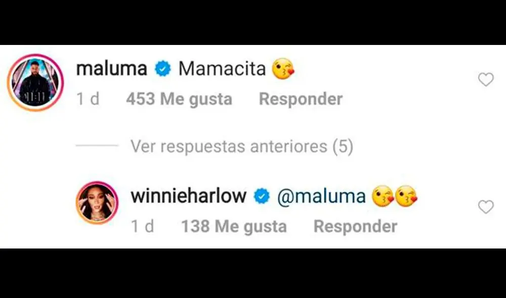 Maluma y Winnie Harlow