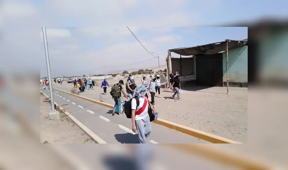 Cientos comienzan a caminar a sus ciudades de origen al quedarse sin dinero para subsistir.