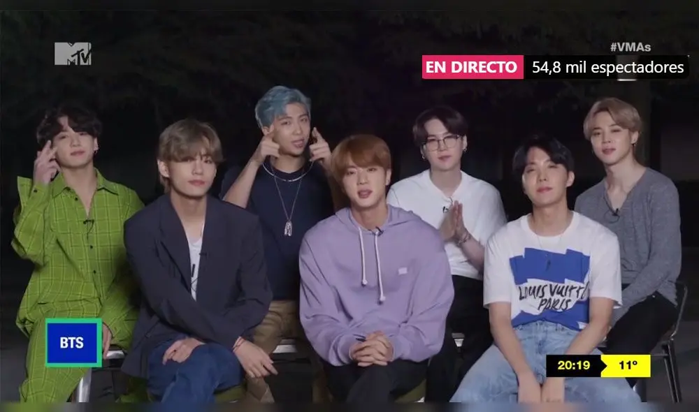 BTS gana a 'Best group' en los MTV VMAs 2020. Créditos: Captura MTV BTS gana a 'Best group' en los MTV VMAs 2020. Créditos: Captura MTV