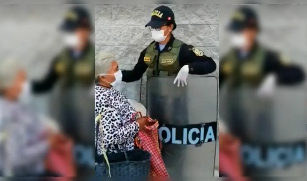Agente no dudó en proteger a anciana. Agente no dudó en proteger a anciana.