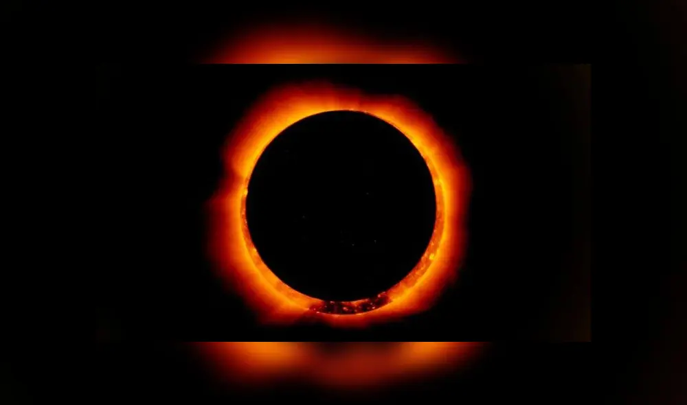 Eclipse solar anular, el "anillo de fuego". Crédito: NASA/Hinode/XRT. Eclipse solar anular, el "anillo de fuego". Crédito: NASA/Hinode/XRT.