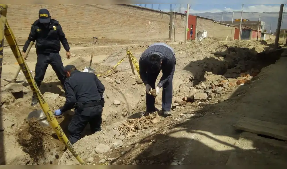 Junín: hallan restos óseos humanos en obra de asfaltado