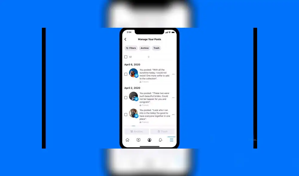 Facebook activa función para esconder publicaciones antiguas.