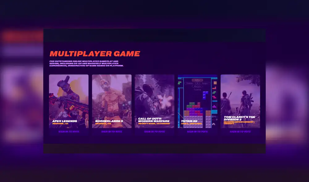 Nominados a The Game Awards 2019.