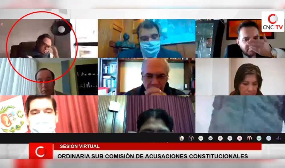 Carlos Mesías durmiendo en sesión de Subcomisión de Acusaciones Constitucionales. Foto: Captura Congreso. Carlos Mesías durmiendo en sesión de Subcomisión de Acusaciones Constitucionales. Foto: Captura Congreso.