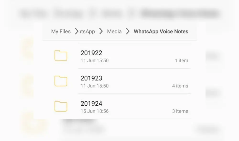 Los audios de WhatsApp se guardan en una carpeta del smartphone.