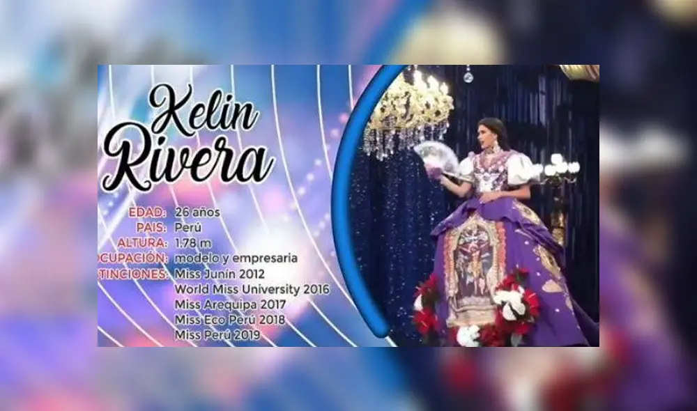 Miss Universo 2019: la aspirante peruana Kelin Rivera utilizará traje con imagen del Señor de los Milagros