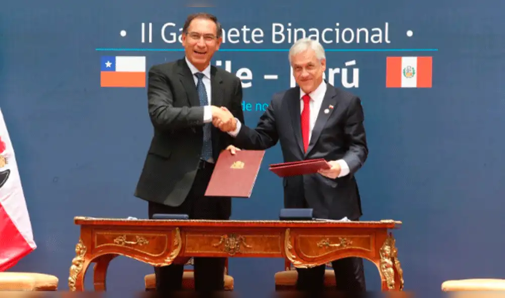 Martín Vizcarra y Sebastián Piñera, presidentes de Perú y Chile. Foto: Andina Martín Vizcarra y Sebastián Piñera, presidentes de Perú y Chile. Foto: Andina