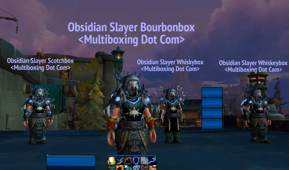 El multiboxing permite que un usuario reproduzca la misma acción pulsando un único botón en varios personajes en simultáneo. Foto: Twitter