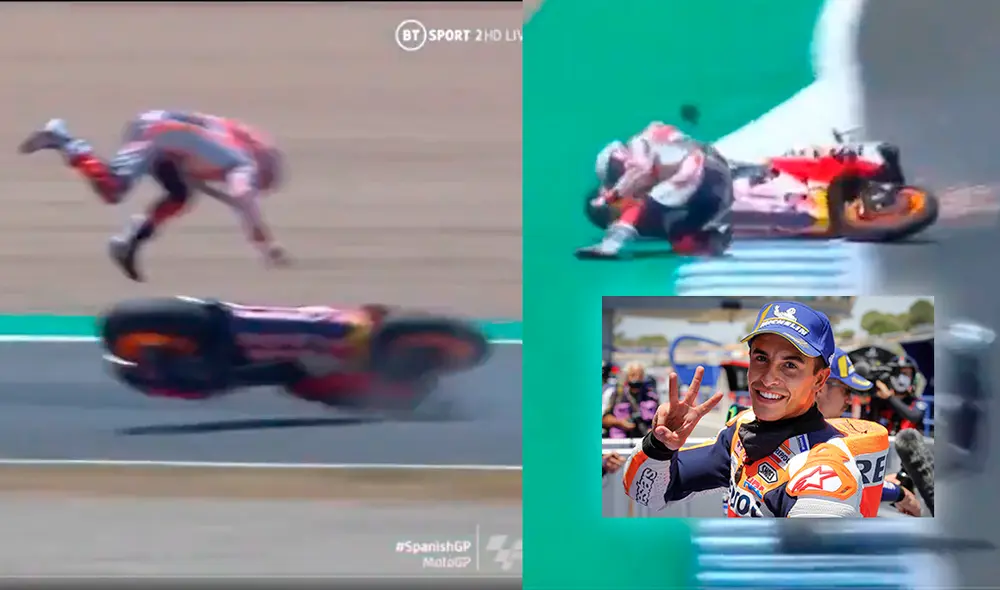 Marc Márquez sufre una fractura de húmero en el GP de España de MotoGP. Marc Márquez sufre una fractura de húmero en el GP de España de MotoGP.