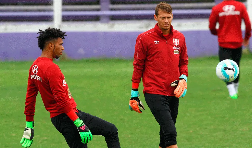 Pedro Gallese recibió consejos de Diego Penny tras booper en la Copa América 2019. | Foto: GLR Pedro Gallese recibió consejos de Diego Penny tras booper en la Copa América 2019. | Foto: GLR