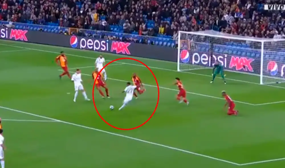 Rodrygo marcó un doblete en el Real Madrid vs. Galatasaray por la Champions League 2019-2020. | Foto: Fox Sports Rodrygo marcó un doblete en el Real Madrid vs. Galatasaray por la Champions League 2019-2020. | Foto: Fox Sports