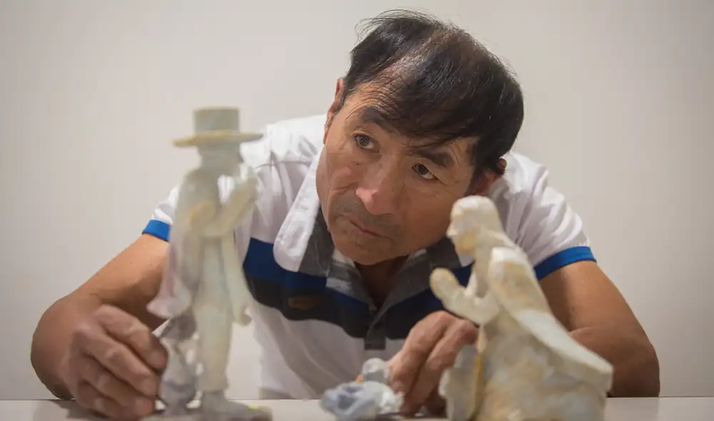 Juan Valencia, ganador del Concurso de Nacimientos 2022 de la institución ICTYS. Foto: Marco Cotrina / La República