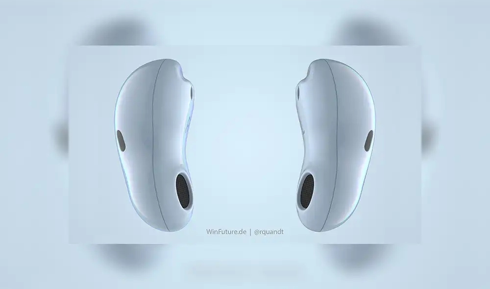 Los próximos Galaxy Buds lucirían un diseño en forma de frijol. | Foto: WinFuture