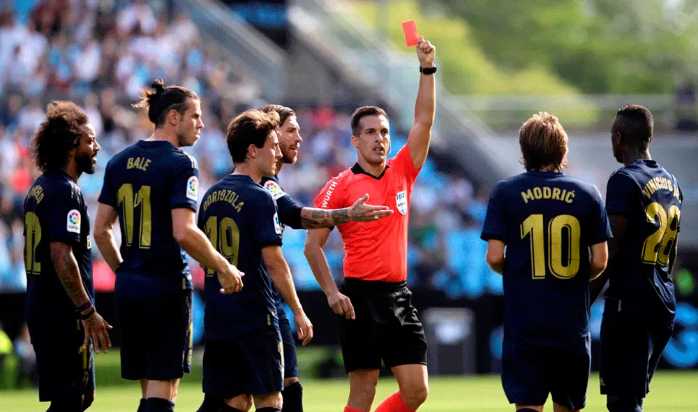 Luka Modric dio su versión en Twitter sobre la tarjeta roja que recibió en el partido entre el Real Madrid y Celta de Vigo. | Foto: EFE Luka Modric dio su versión en Twitter sobre la tarjeta roja que recibió en el partido entre el Real Madrid y Celta de Vigo. | Foto: EFE