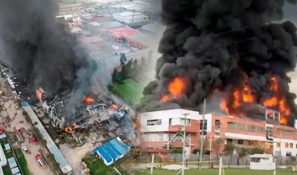 El Cuerpo de Bomberos de Cundinamarca lleva trabajando más de horas para controlar el incendio en una fábrica de colchone. Foto: Composición LR/Caracol/El Tiempo El Cuerpo de Bomberos de Cundinamarca lleva trabajando más de horas para controlar el incendio en una fábrica de colchone. Foto: Composición LR/Caracol/El Tiempo