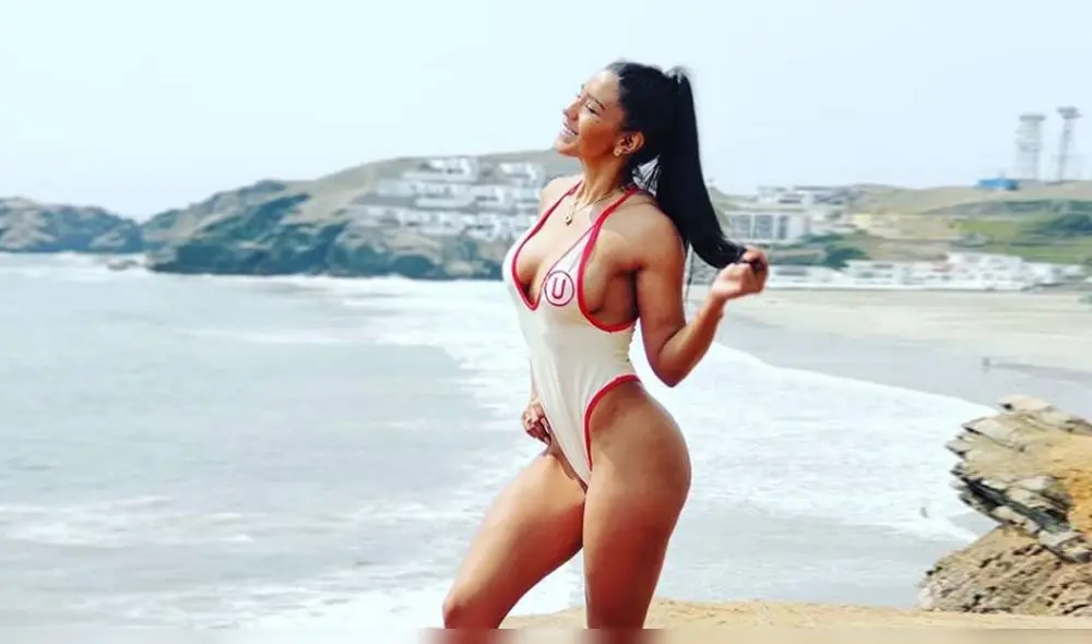 Rocio Miranda aparece en lencería para alentar a Universitario de Deportes. Fuente: Instagram