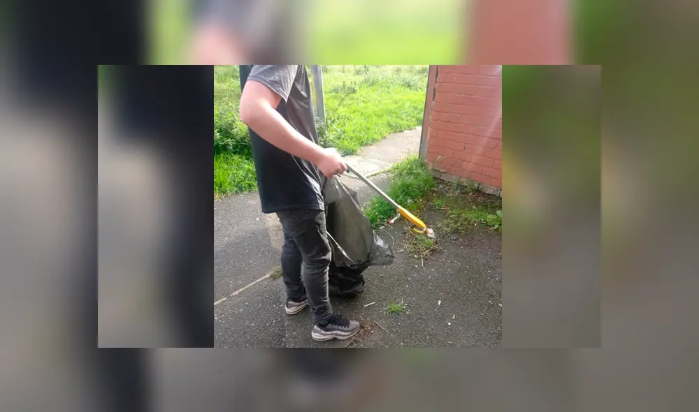 Una persona se quejó de unos adolescentes arrojando basura y la madre de uno de ellos lo vio y decidió darle una lección. Foto: captura.