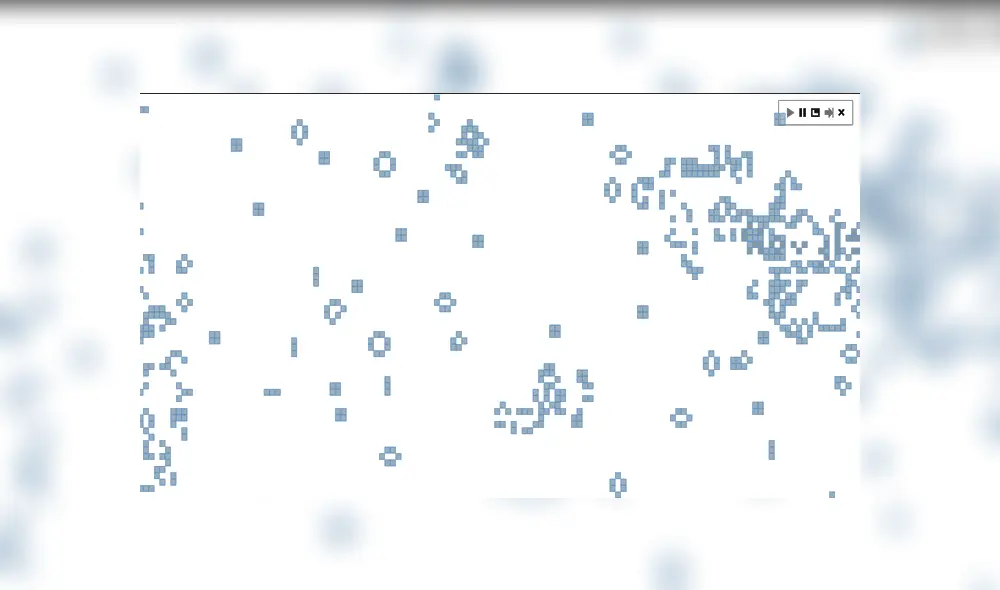 Puedes experimentar "Game of Life" por ti mismo en Google siguiendo el enlace de la nota.