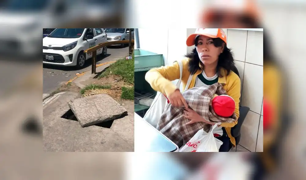 Arequipa: Madre cae junto a su bebé de 3 meses a buzón sin tapa Arequipa: Madre cae junto a su bebé de 3 meses a buzón sin tapa