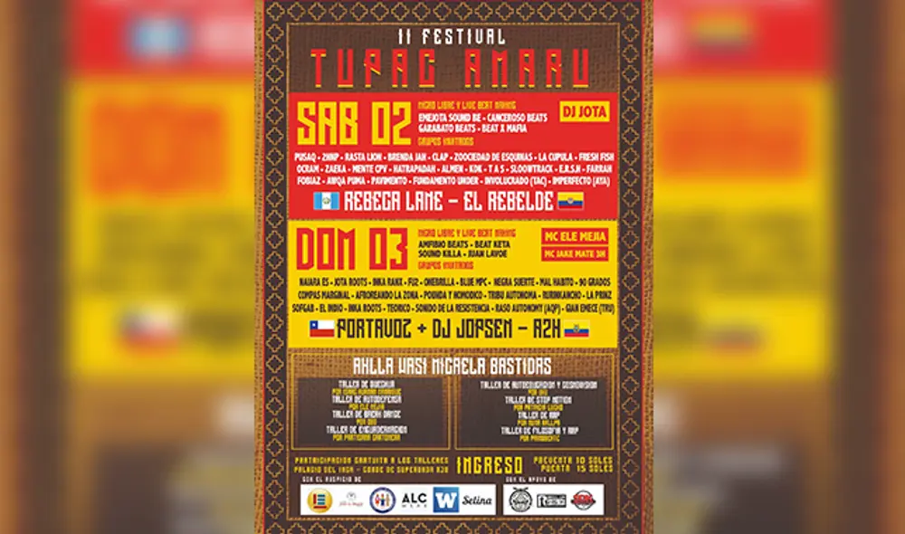 II Festival Túpac Amaru, a desarrollarse el 2 y 3 de noviembre. II Festival Túpac Amaru, a desarrollarse el 2 y 3 de noviembre.