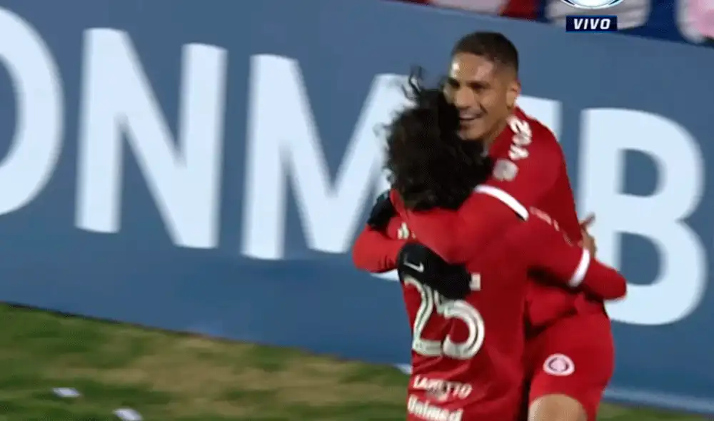 Paolo Guerrero marcó el único gol del partido entre Internacional vs. Nacional por la ida de los octavos de final de la Copa Libertadores 2019. | Foto: Fox Sports Paolo Guerrero marcó el único gol del partido entre Internacional vs. Nacional por la ida de los octavos de final de la Copa Libertadores 2019. | Foto: Fox Sports