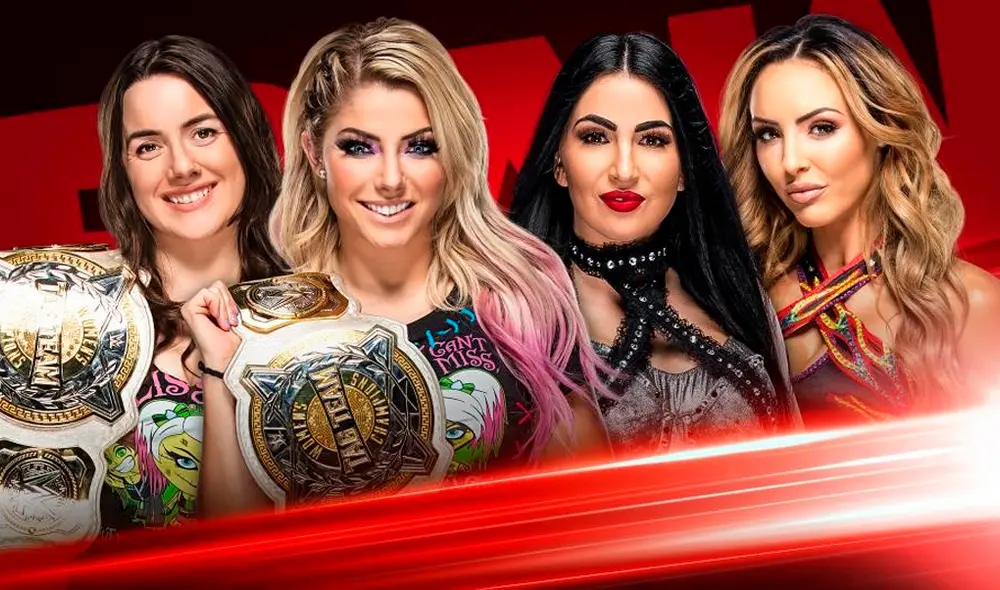 Alexa Bliss & Nikki Cross se medirán HOY con The IIconics en Monday Night RAW. Foto: WWE