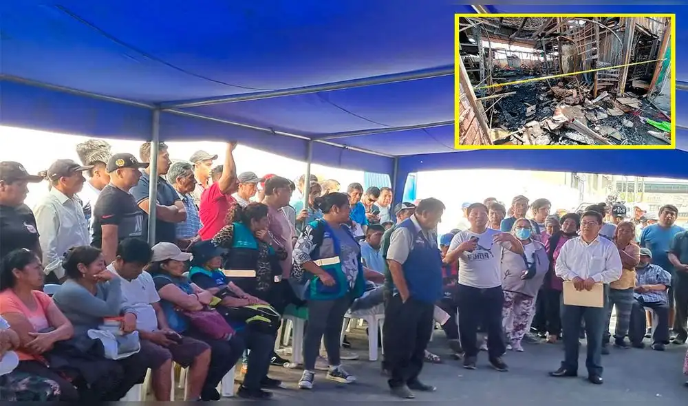 Más de 150 puestos fueron destruidos con incendio en el Mercado de Flores. Foto: Urpi / LR