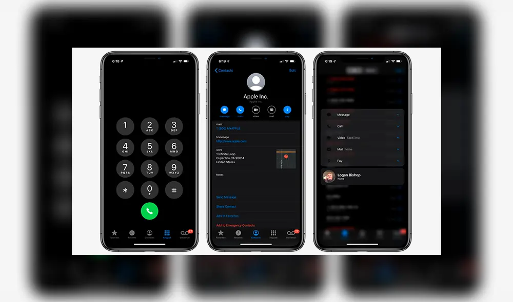 Apple: Así lucirá el modo oscuro que llegará con iOS 13 [VIDEO]