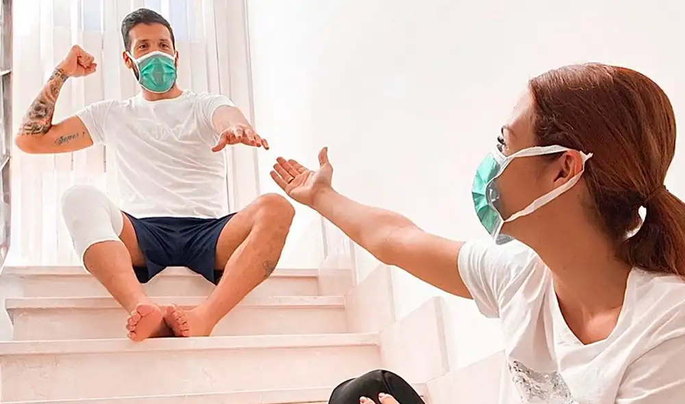 Ezequiel Garay junto a su pareja durante la cuarentena por el coronavirus. Foto: Instagram Ezequiel Garay junto a su pareja durante la cuarentena por el coronavirus. Foto: Instagram