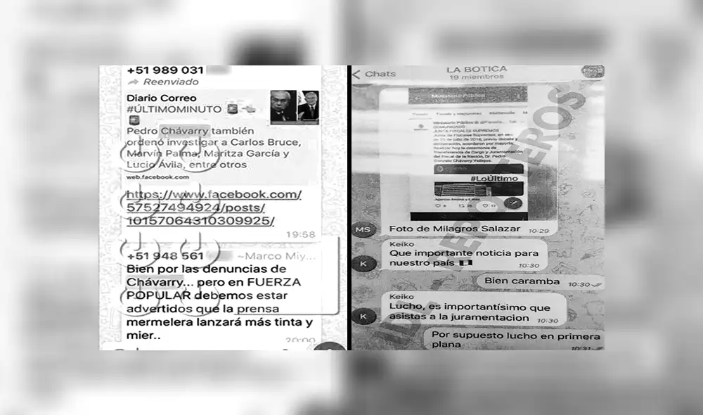 Nuevo chat La Botica confirma vínculos entre fujimorismo y Chávarry