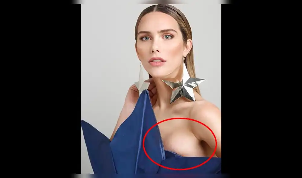 Angela Ponce sufre percance íntimo durante desfile en lencería