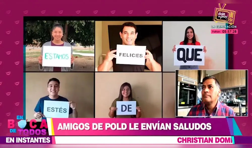El actor recibió una sorpresa de sus alumnos y amigos del mundo artístico. Foto: captura América TV El actor recibió una sorpresa de sus alumnos y amigos del mundo artístico. Foto: captura América TV