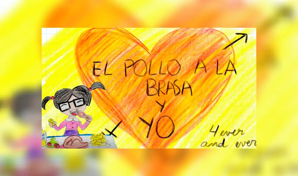 Vía Facebook: La romántica historia de amor entre una joven y un pollo a la brasa cautiva a los usuarios [FOTOS] 