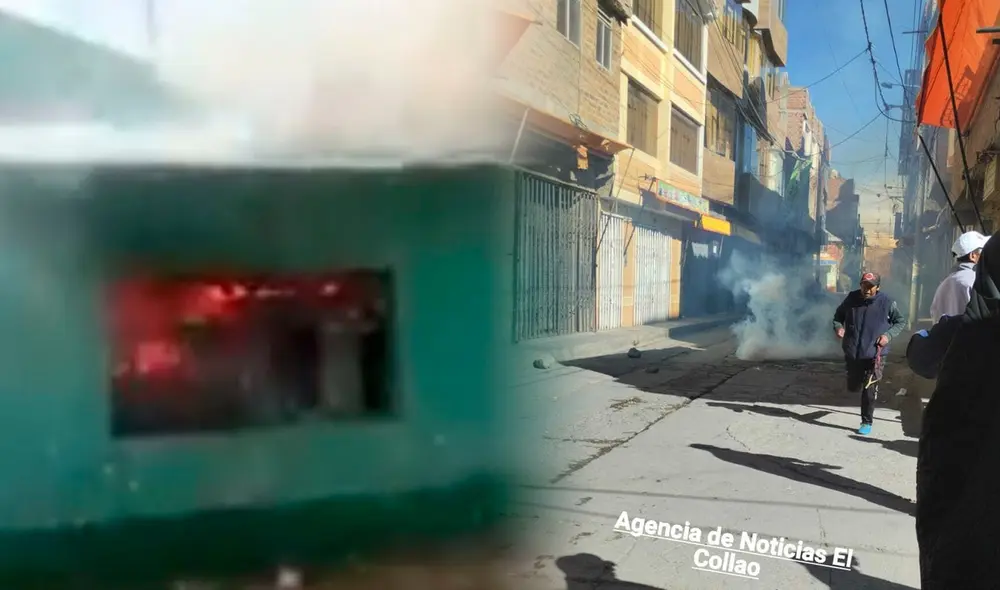 Comisaria de Zepita y enfrentamientos en Ilave. Foto: Composición LR