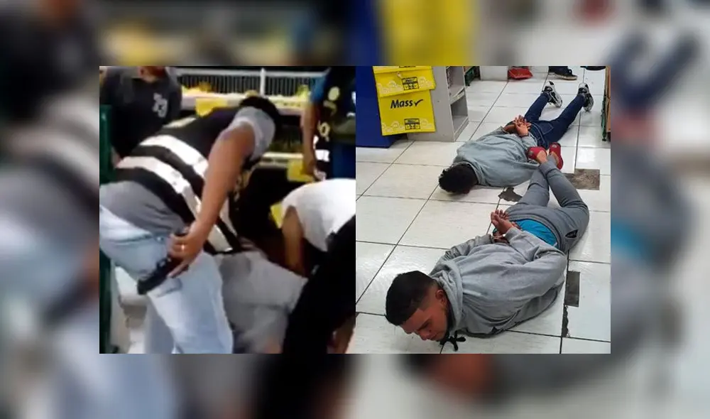 Delincuentes fueron retenidos y llevados a la Depincri Los Olivos. Fuente: Composición.